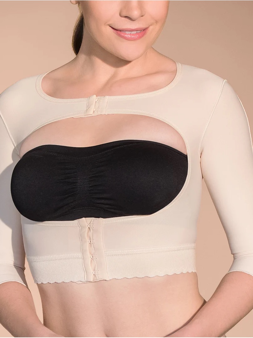 Post-Op Cream Compression Bolero With Front Hook Closure